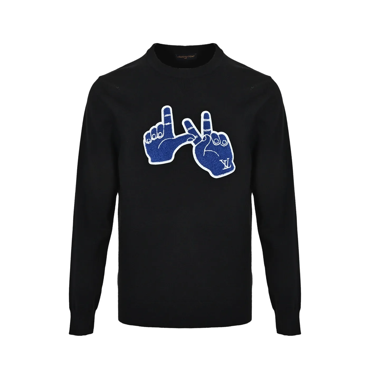Louis Vuitton/Louis Vuitton gesture embroidered knitted sweater